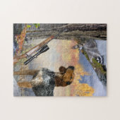 Waschbär eingeschlossen in einem Baum-Puzzlespiel Puzzle (Horizontal)