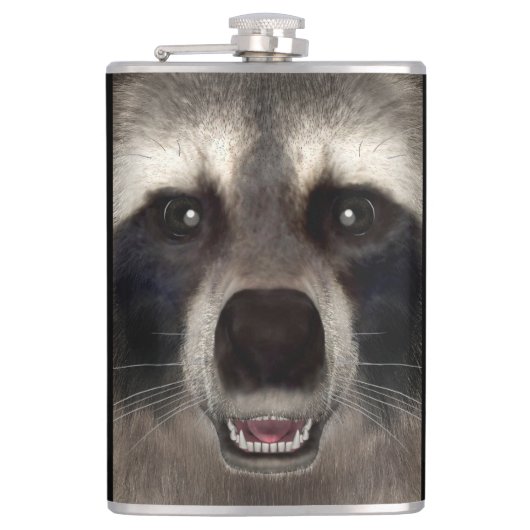 Waschbär Flachmann (Vorderseite)