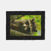 Waschbär Fleecedecke (Vorderseite (Horizontal))