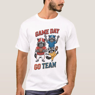 Waschbär-Football-Spieltag-T-Shirt T-Shirt