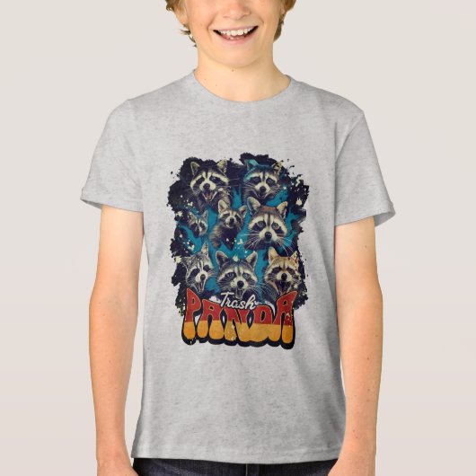Waschbär Funny Design Tri-Blend Shirt (Vorderseite)