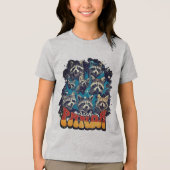 Waschbär Funny Design Tri-Blend Shirt (Vorderseite)