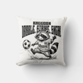 "Waschbär-Fußballstar - Dribbel-Schlag-Schleich " Kissen