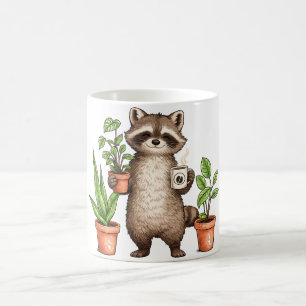 Waschbär-Gärtnerei - Angetrieben von Pflanzen & Ka Kaffeetasse