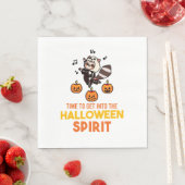 Waschbär-Geist Halloween-Kürbis-Party Serviette (Beispiel)