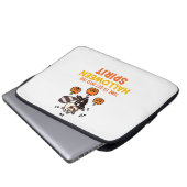 Waschbär-Geist Halloween-Kürbisparty Laptopschutzhülle (Vorne Knopf)
