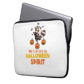 Waschbär-Geist Halloween-Kürbisparty Laptopschutzhülle (Vorderseite Links)
