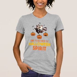 Waschbär-Geist Halloween-Kürbisparty T-Shirt