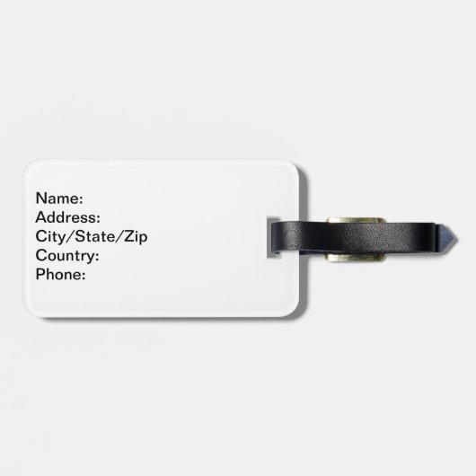 Waschbär Gepäckanhänger (Rückseite horizontal)