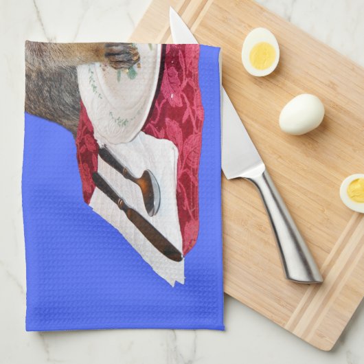 Waschbär-Geschirrtuch Geschirrtuch (Viertel Falte)