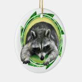 Waschbär-Gesicht Keramik Ornament (Rechts)