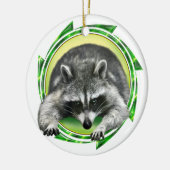 Waschbär-Gesicht Keramik Ornament (Links)