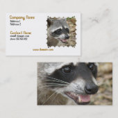 Waschbär-Gesichts-Visitenkarte Visitenkarte (Vorne/Hinten)