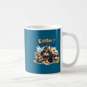 Waschbär Gorilla Panda Katze Ostereier Humor Kaffeetasse
