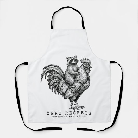 Waschbär Hahn Schürze Lustiges Vintage-Geschenk (Vorderseite)