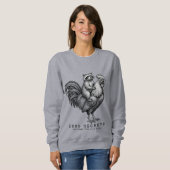Waschbär Hahn Sweatshirt Vintage Geschenk für Sie (Vorne ganz)