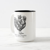 Waschbär Hahn Zweifarben-Tasse Lustiges Geschenk