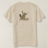 Waschbär Handgezeichnet T-Shirt (Design Rückseite)
