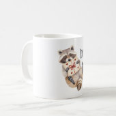 Waschbär-Herzen-Geschenk Kaffeetasse (Vorderseite Links)
