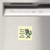 Waschbär Humor Magnet (In Situ (Geschirrspüler))