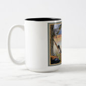 Waschbär-Hundebäumeraccoon-Tassen Zweifarbige Tasse (Links)