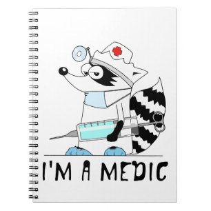 Waschbär: Ich bin ein Mediziner Notizblock