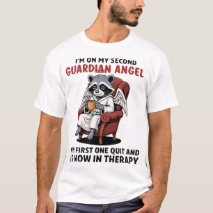 Waschbär Ich habe meinen zweiten Schutzengel, mein T-Shirt