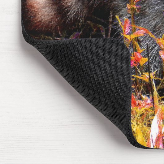 WASCHBÄR IM HERBST MOUSEPAD (Ecke)