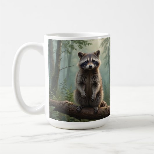 Waschbär im Wald Kaffeetasse (Links)