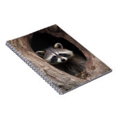 Waschbär in Baummulde Notizblock (Rechte Seite)