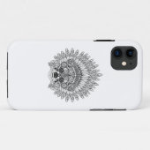 Waschbär in mit Federn versehenem Case-Mate iPhone Hülle (Rückseite (Horizontal))