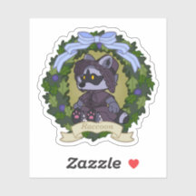 Waschbär individuell zugeschnittenes Vinyl-Sticker