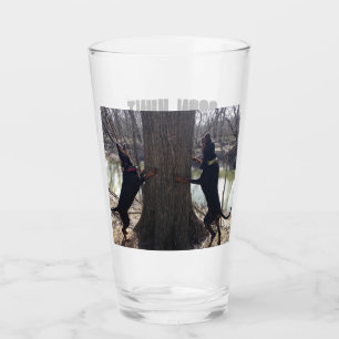 Waschbär-Jagd mit Schwarzem u. bräunt Glastromme Glas
