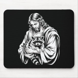 Waschbär Jesus Waschbär zerstört Waschbär Tier Ra Mousepad