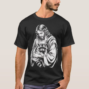 Waschbär Jesus Waschbär zertrampelt Waschbär Tier  T-Shirt