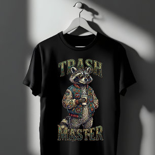 Waschbär Kaffee Mosaik Kunst T-Shirt