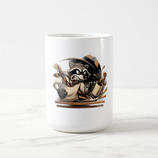 Waschbär-Kaffee-T-Shirt Kaffeetasse (Mittel)