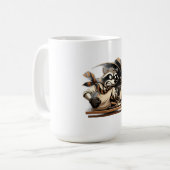 Waschbär-Kaffee-T-Shirt Kaffeetasse (Vorderseite Links)