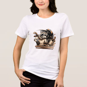 Waschbär-Kaffee-T-Shirt Tri-Blend Shirt