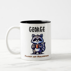 Waschbär-Kaffeetasse Lustig Süß Zweifarbige Tasse