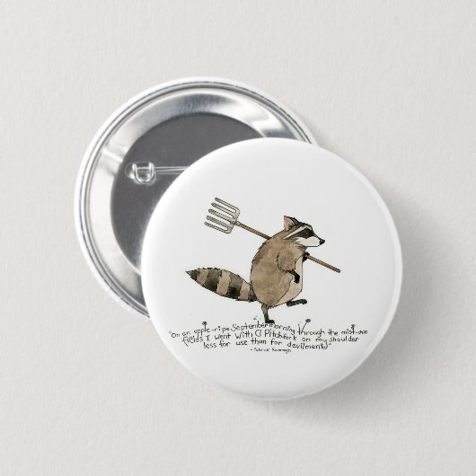 Waschbär-Knopf Button (Vorne & Hinten)