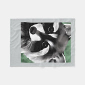 Waschbär-Kunst-Decken Fleecedecke (Vorderseite (Horizontal))