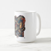 Waschbär Langarmshirt Nocturnal Kaffeetasse (VorderseiteRechts)