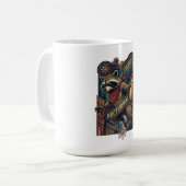 Waschbär Langarmshirt Nocturnal Kaffeetasse (Vorderseite Links)