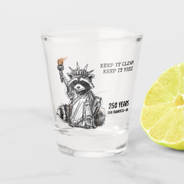 Waschbär Liberty San Francisco 250 Jahre Schnapsglas
