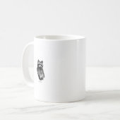 Waschbär-Linie Kunst-Logo Kaffeetasse (Vorderseite Links)