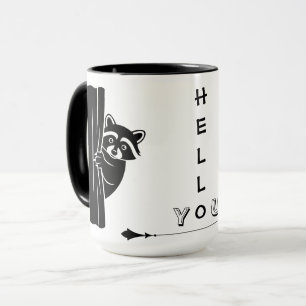 Waschbär-Lustige-Tasse Peekaboo Tasse
