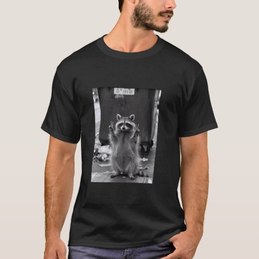 Waschbär Lustiger Waschbär Selfie Müllcontainer Ab T-Shirt (Vorderseite)