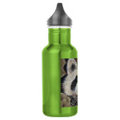 Waschbär-Malerei Edelstahlflasche (Links)