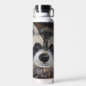 Waschbär-Malerei Trinkflasche (Rückseite)